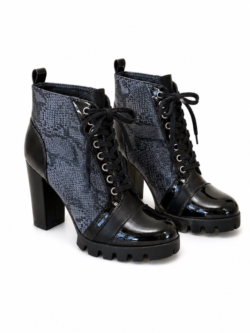 PLATFORM SKY HIGH LUG COMBAT BOOTS